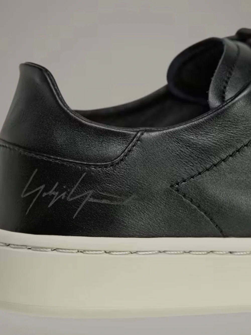 adidas Men's Black Leather Velcro Strap Sneakers Yohji Yamamoto Stan Smith Y-3